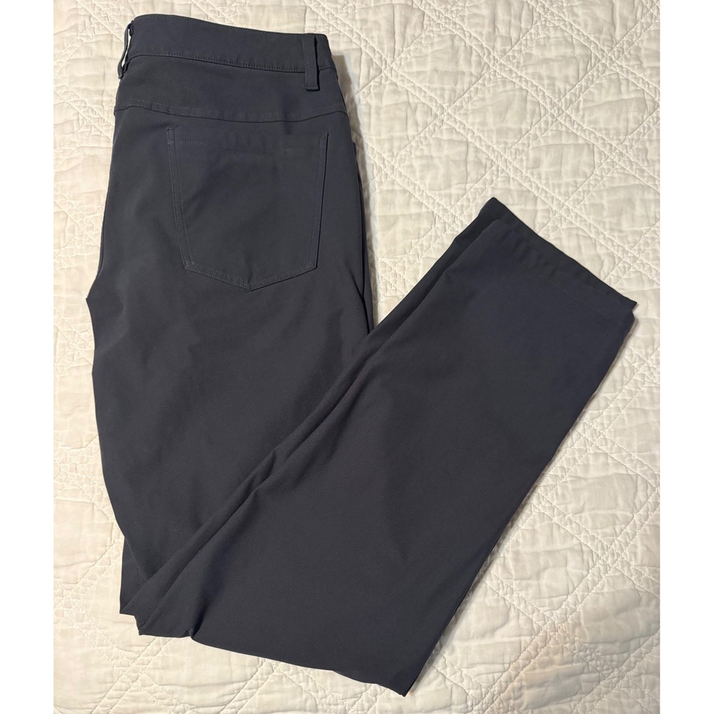 Lululemon ABC Classic Fit Pant Warpstreme Dark Grey Charcoal Mens 34 x 32